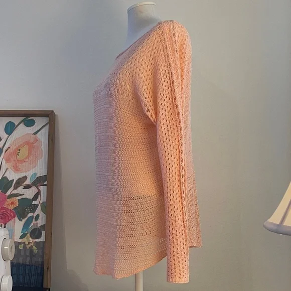 *NWOT* Cato Pale Pink Knit Long Sleeve Sweater | Size 18/20W - Picture 3 of 5